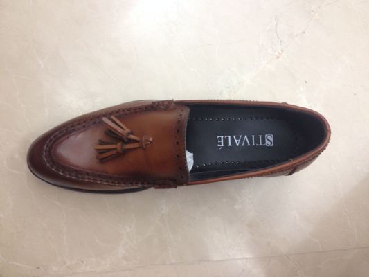 Tassel Bull Hollow Out Άνδρες επίσημο φόρεμα παπούτσια Leisure καφέ Slip On φόρεμα παπούτσια