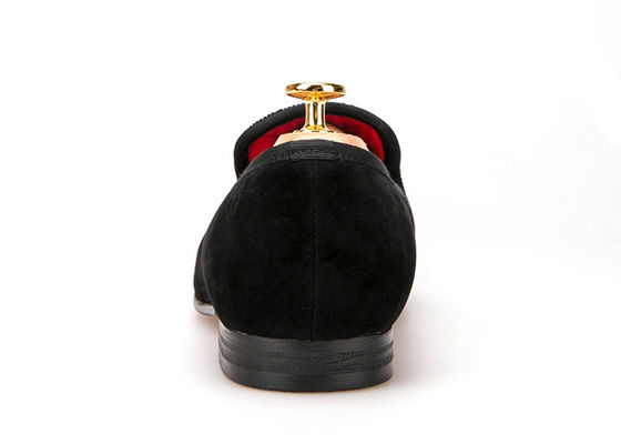 Κάνσουαλ Παντόφλες Άνδρες Βαλβούτ Loafers με Custom Σκελετό Έμβορυγμα Διακόσμηση