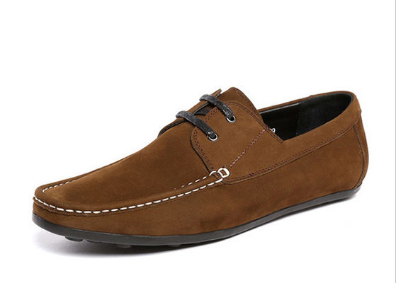 Μοντέλα Φλατς Άνδρες Δερμάτινα Loafers πολυτελή χειροποίητα παπούτσια Suede