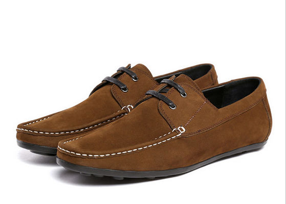 Μοντέλα Φλατς Άνδρες Δερμάτινα Loafers πολυτελή χειροποίητα παπούτσια Suede