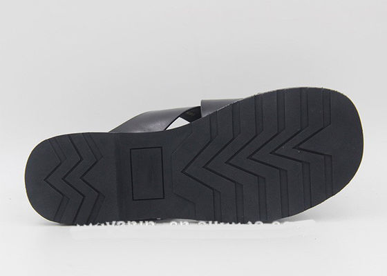 Μοντέλα ανδρικά δερμάτινα παντόφλες Flip Flops Μαύρα ανδρικά καλοκαιρινά δερμάτινα σανδάλια