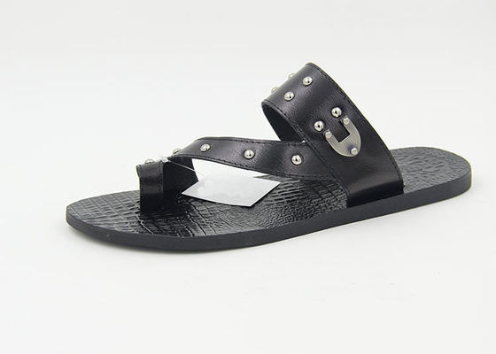Άνδρες Πραγματικά δερμάτινα Flip Flops Summer Sandals Sandals Παντόφλες