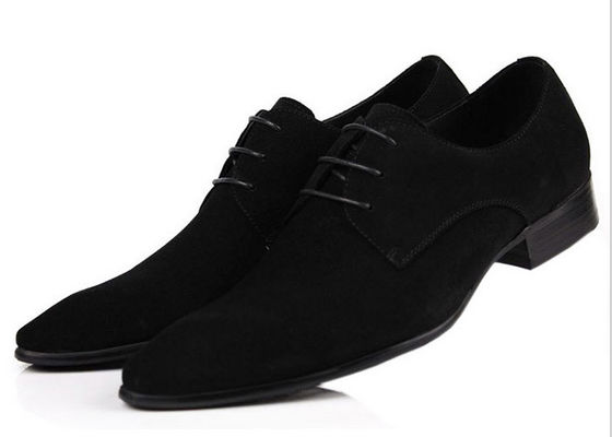 Κλασικό PU Suede άνω ανδρών επίσημο φόρεμα παπούτσια Oxfords στυλ ανδρών μαύρο casual παπούτσια