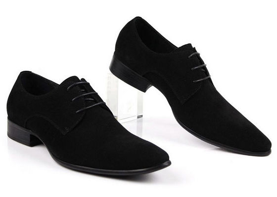 Κλασικό PU Suede άνω ανδρών επίσημο φόρεμα παπούτσια Oxfords στυλ ανδρών μαύρο casual παπούτσια