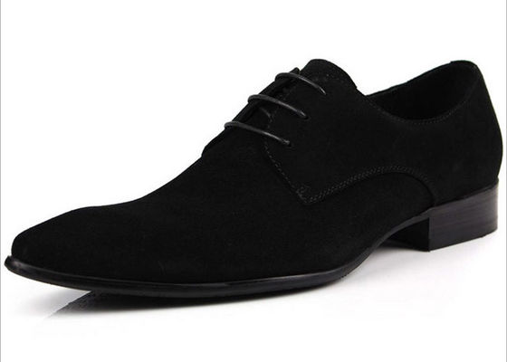 Κλασικό PU Suede άνω ανδρών επίσημο φόρεμα παπούτσια Oxfords στυλ ανδρών μαύρο casual παπούτσια