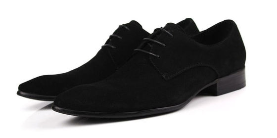 Κλασικό PU Suede άνω ανδρών επίσημο φόρεμα παπούτσια Oxfords στυλ ανδρών μαύρο casual παπούτσια