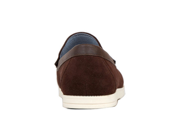 Ανθεκτικά ανδρικά κατεστημένα παπούτσια Tassels Flat Loafer Mens Brown Leather Driving Shoes