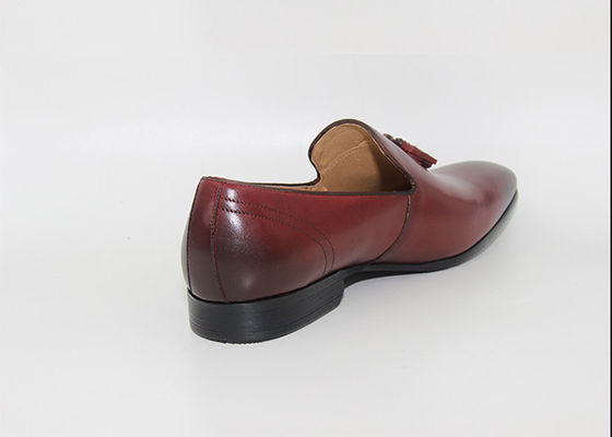 Tassel Low Heel Γάμα παπούτσια Loafers στυλ Bullock Round Toe χειροποίητα παπούτσια Oxford