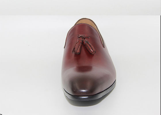 Tassel Low Heel Γάμα παπούτσια Loafers στυλ Bullock Round Toe χειροποίητα παπούτσια Oxford