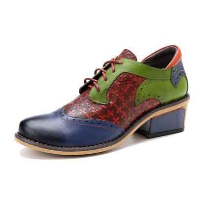 Χειροποίητο Brogue Oxford παπούτσια Γυναίκες Δαντέλα μέχρι φόρεμα παπούτσια 36-42 μέγεθος