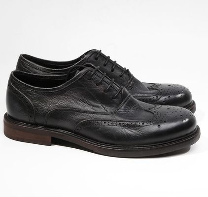 Ετικέτα Design Mens δερμάτινο φόρεμα παπούτσια με κοφτερό δάχτυλο Oxford καφέ δαντέλα επάνω φόρεμα παπούτσια