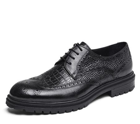 Brogues Casual Mens δερμάτινο φόρεμα παπούτσια αναπνεύσιμα γραφείο αστυνομία Loafer