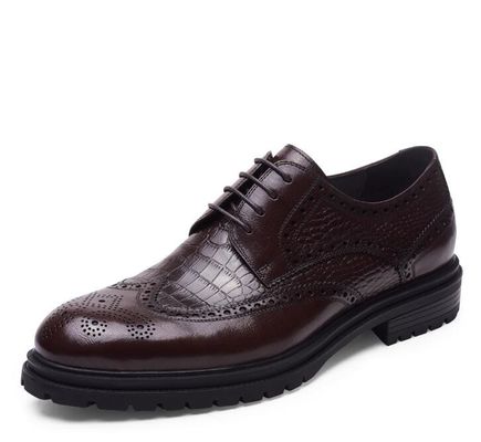 Brogues Casual Mens δερμάτινο φόρεμα παπούτσια αναπνεύσιμα γραφείο αστυνομία Loafer