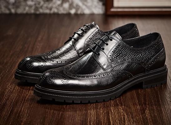 Brogues Casual Mens δερμάτινο φόρεμα παπούτσια αναπνεύσιμα γραφείο αστυνομία Loafer