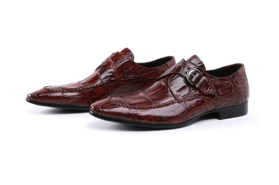 Χειροποίητα λαμπερά δερμάτινα παπούτσια Brogues επίσημα καφέ επιχειρηματικά παπούτσια για βραδινές γιορτές