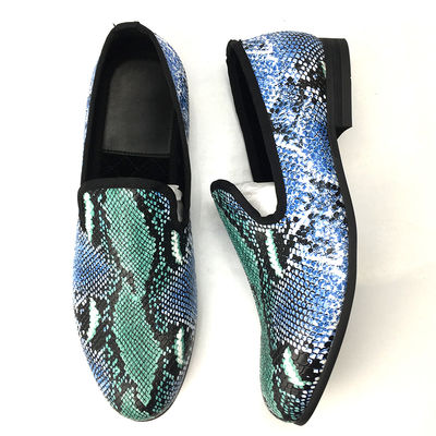 Έλεγκτο σχεδιασμό Snakeskin Mens Loafers Wear ανθεκτικό Mens δερμάτινα παπούτσια οδήγησης