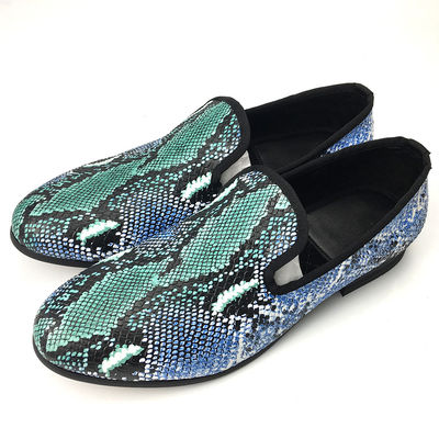 Έλεγκτο σχεδιασμό Snakeskin Mens Loafers Wear ανθεκτικό Mens δερμάτινα παπούτσια οδήγησης