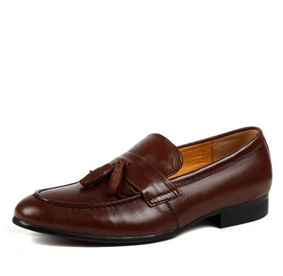 Αληθινά παπούτσια από ζουζούνια Tassel Loafers ανδρικά παπούτσια / παπούτσια από δέρμα ζουζούνια ODM