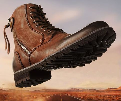 Δαχτυλόχαρτο ανδρικές μπότες αστραγάλων Wear ανθεκτικές Casual ανδρικές δερμάτινες μπότες καουμπόι