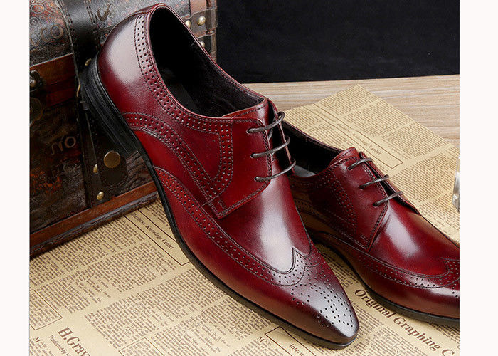 Τυπικά παπούτσια Oxford Brogue για άνδρες από δέρμα αγελάδας