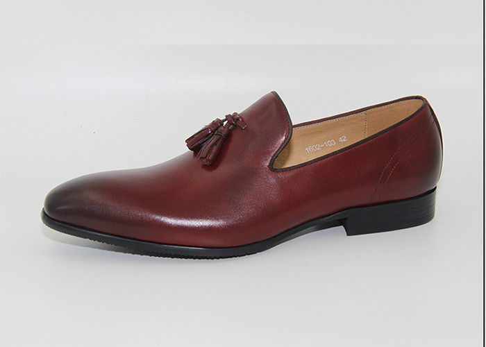 Tassel Low Heel Γάμα παπούτσια Loafers στυλ Bullock Round Toe χειροποίητα παπούτσια Oxford