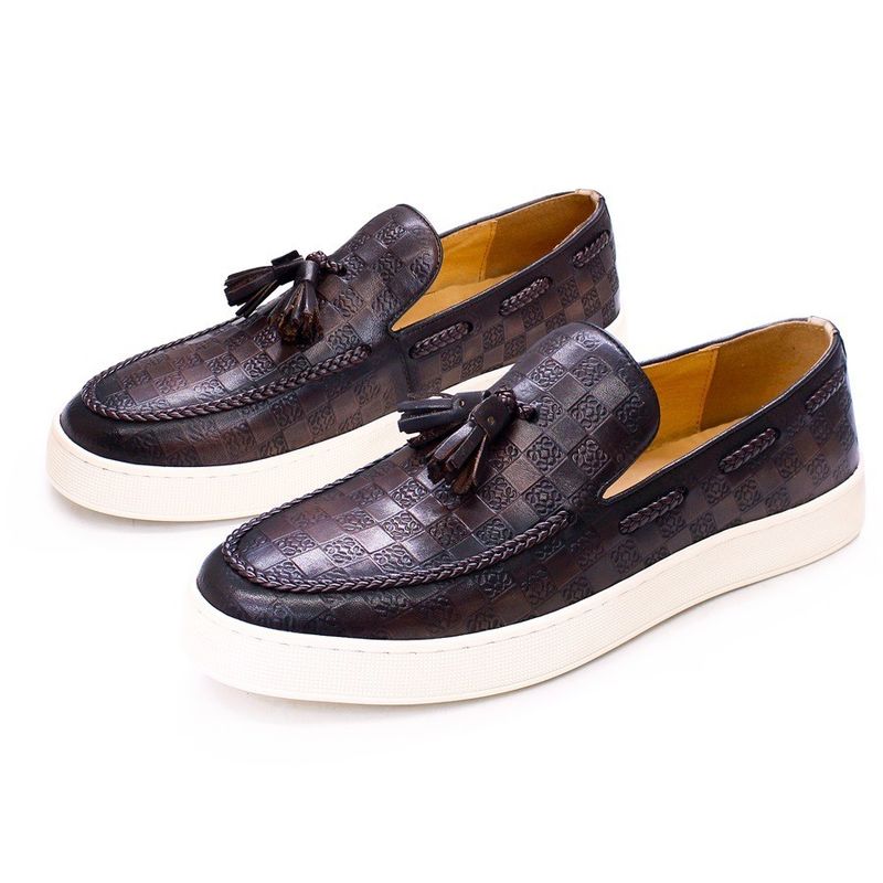 Δερμάτινο Casual Mens Slip On Sneakers παπούτσια 1,2kg 40-45 μέγεθος