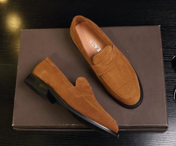 Κρασιτεχνικά Suede Cortex Classic Mens Leather Loafers / Mens Casual Suede Loafers