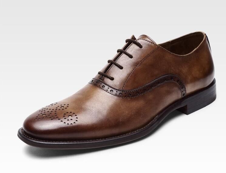 Δαχτυλίδια Up Men Brogue παπούτσια χαμηλή πολυτέλεια τακούνια φόρεμα παπούτσια με μέγεθος 37 - 48