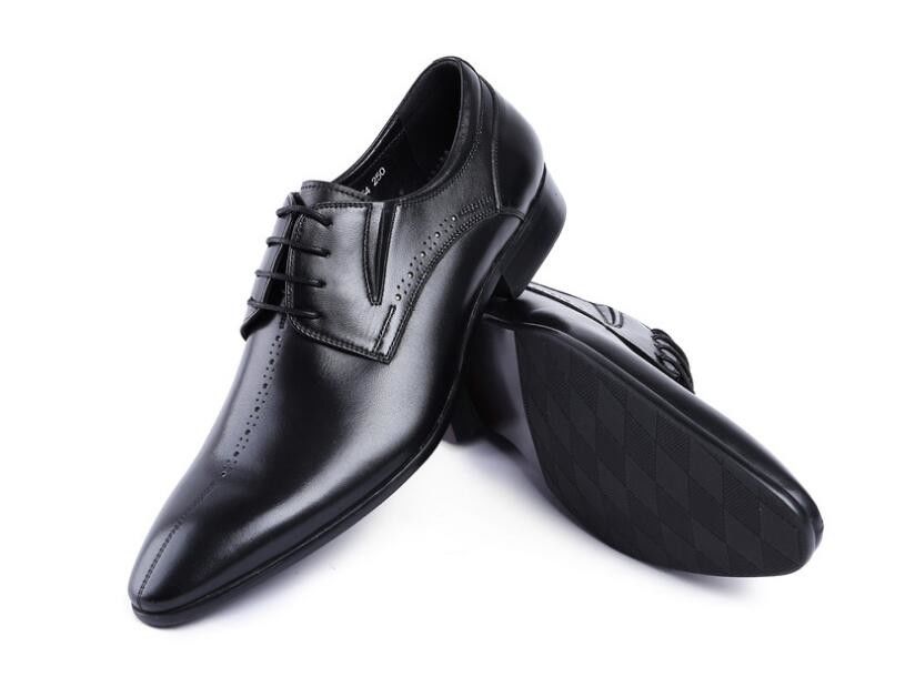 Ετικέτα Wingtip Oxford Luxury Mens δερμάτινα παπούτσια, σκαλισμένα γνήσια δερμάτινα παπούτσια